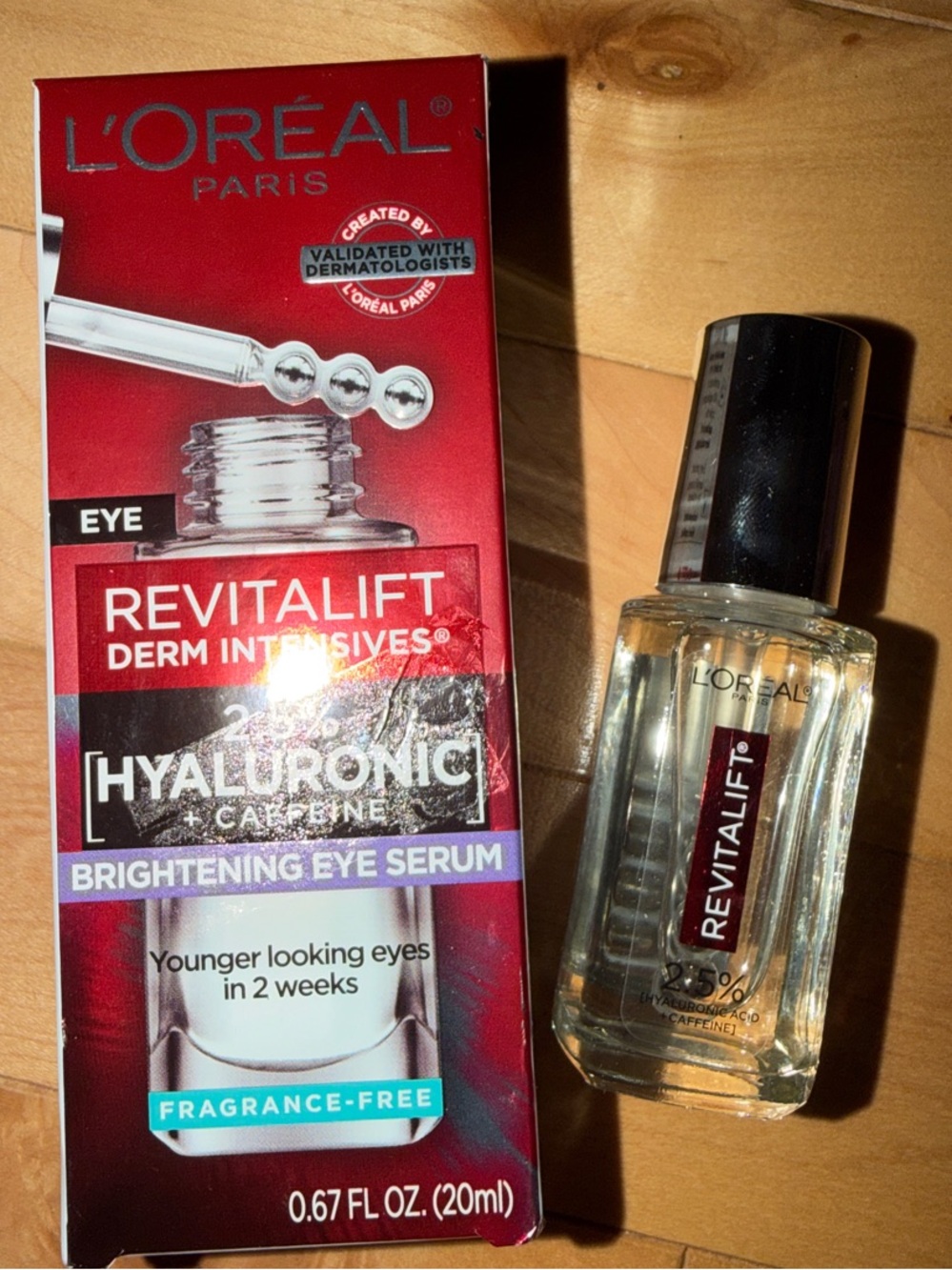 L'Oréal Revitalift Brightening Eye Serum RV:$28